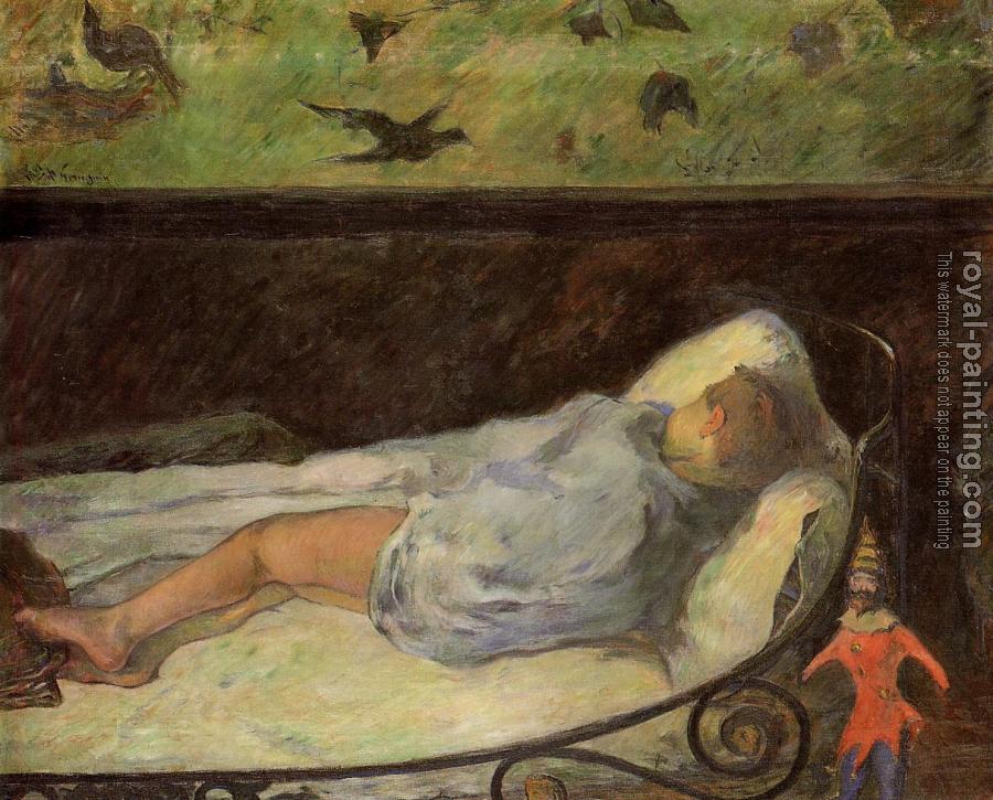 Paul Gauguin : Young Girl Dreaming Paul Gauguin : Young Girl Dreaming